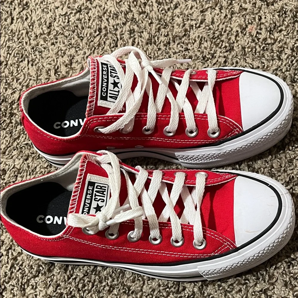 Converse Bold Red Canvas Sneakers - Picture 4 of 4